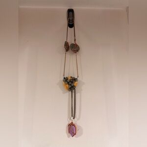 Labradorite & Phosphosiderite Window Dangle